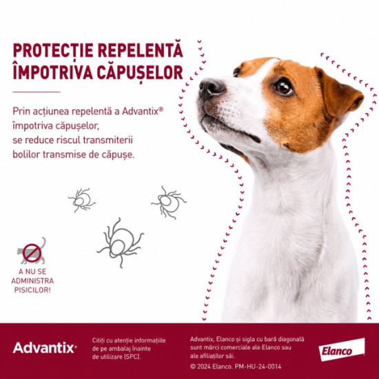 Advantix – Pipetă Repelentă pentru Câini 4–10 kg (Deparazitare Externă, Elanco)